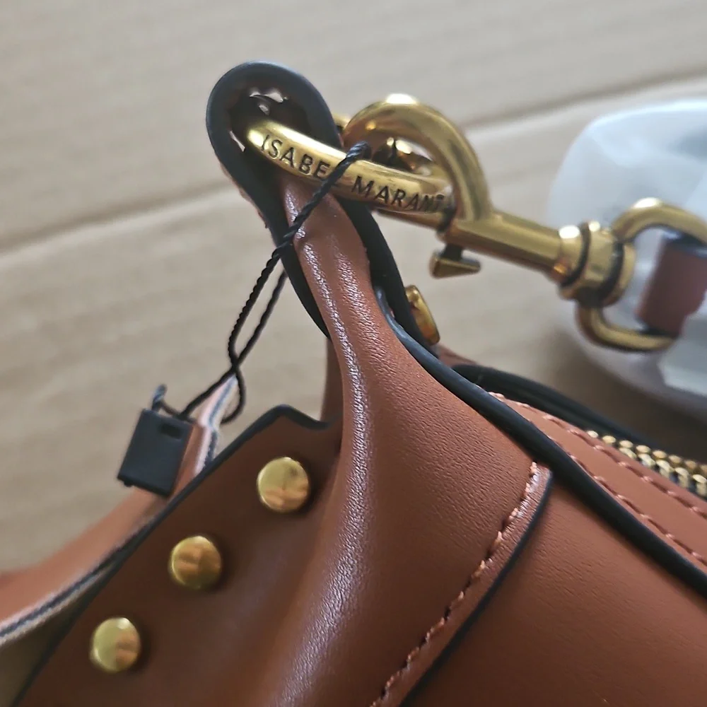 Nwt Isabel Marant Oskan Moon Brown Bag - Picture 5 of 10